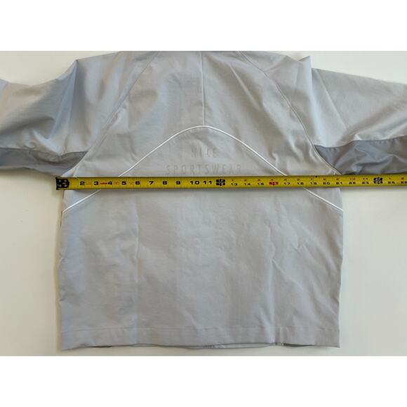 Nike Sportswear Woven Jacket Oversized Light Grey HQ3750-025 Women's Size M - Picture 12 of 12
